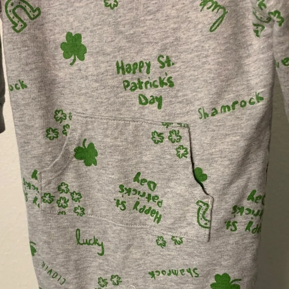 Carter's Gray and Green St. Patrick's Day one piece- 12 months